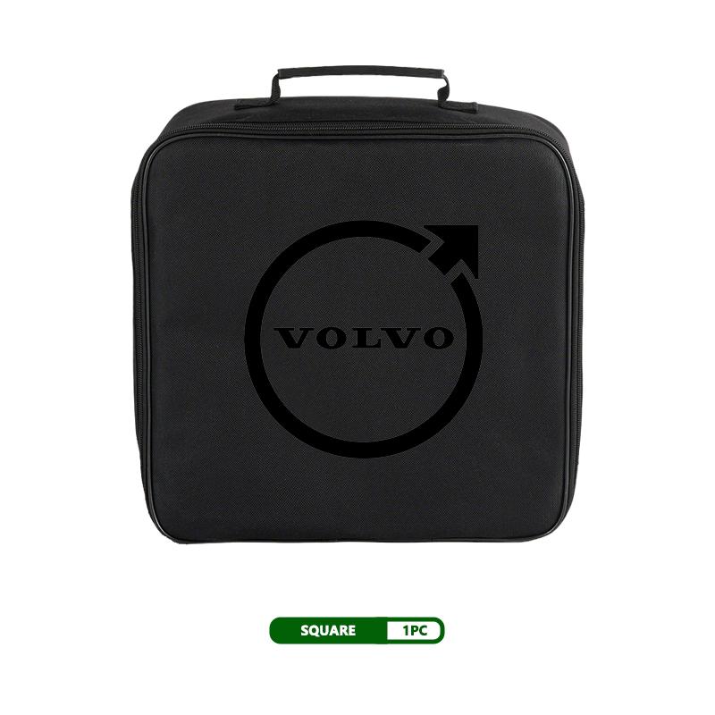 Universal Car Rechargeable Gun Storage Charging Cable Round Bag For Volvo V50 S60 XC60 S40 XC40 XC90 V60 S80 S90 V70 XC70