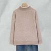 Sweater for Women Autumn Winter Thickened Warm Knitted Stretchy Long Sleeve Tops
