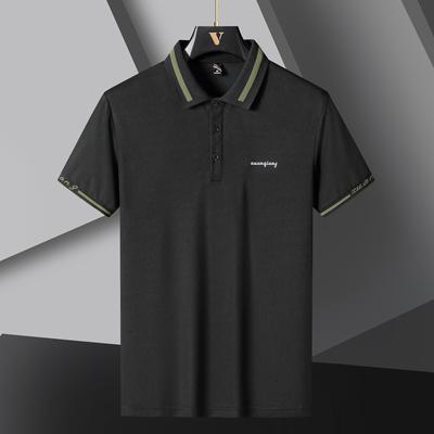 Yaz Erkek Polo Gömlek Kısa Kollu Tişört Buz İpek İnce Stil Yaka Yarım Kollu İş Giysileri