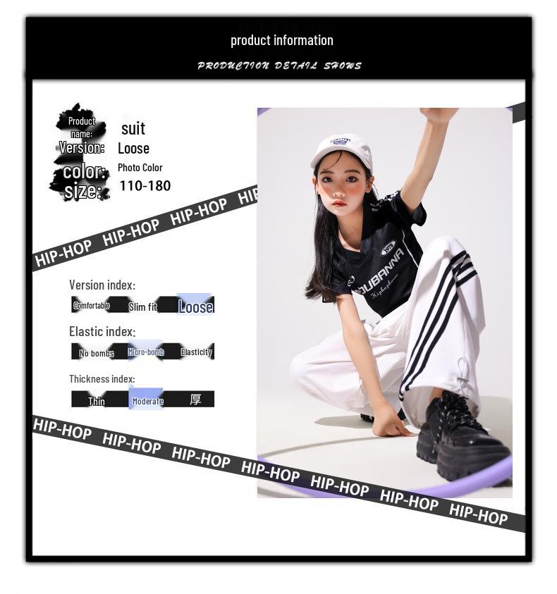 Children's Street Dance Hip-Hop Jazz Performance Costume and Practice Outfit