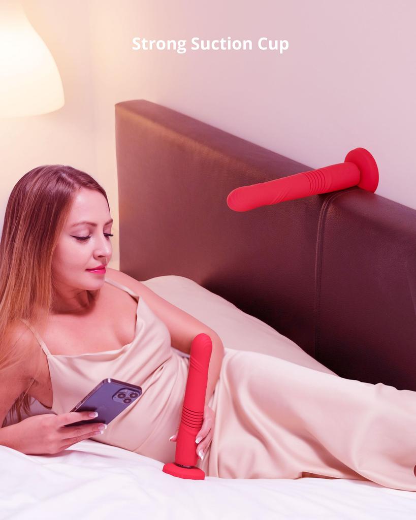 LOVENSE Gravity Dildo Piston Vibrator Rechargeable Remote Control Stretchable Vibration Vibrator App Control Vibrating Dildo for Clitoris G Spot Anal