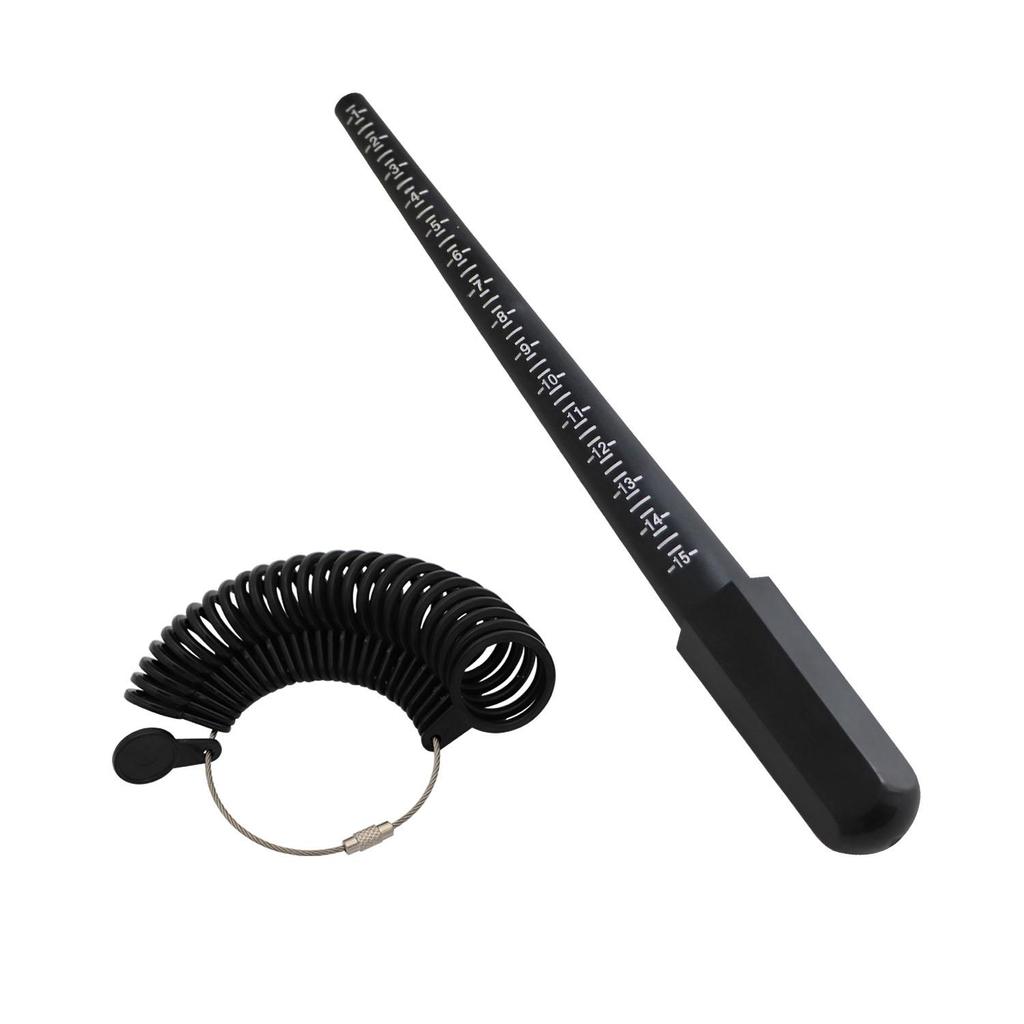 Ring Sizer Set Ring Mandrel Gauge Tool US Size 1-15&Finger Gaugers US Size 1-13 with Half Size Finger Measurement Scales Kit Ring Stick Measure Tool