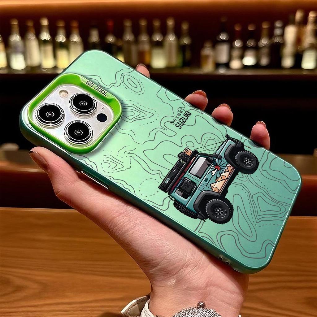 Silver Off-road Vehicle Phone Case for iPhone 12 Pro Max to iPhone 17 - 15-Color Niche Design