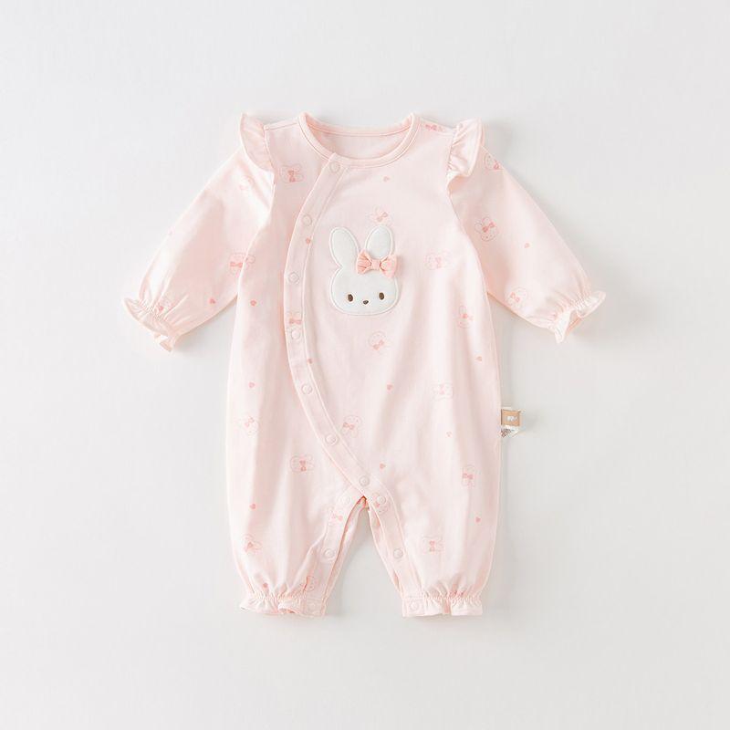 David Bella Baby Clothes 2026 Spring New Style Baby Girl Newborn Jumpsuit Full Month Baby Clothes Gray Pink [Ready in Stock] 59