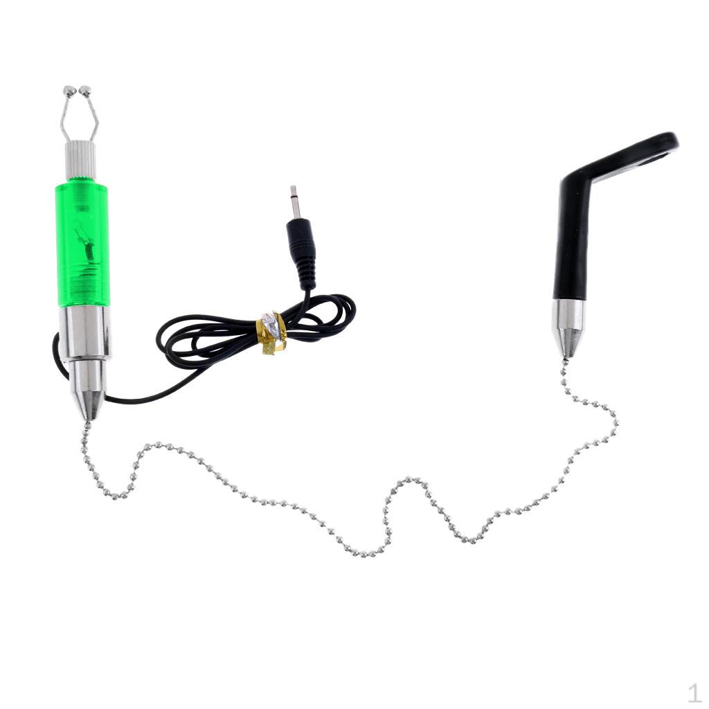 

Adjustable LED Fishing Bite Alarms Illuminated Swingers Indicators зелений