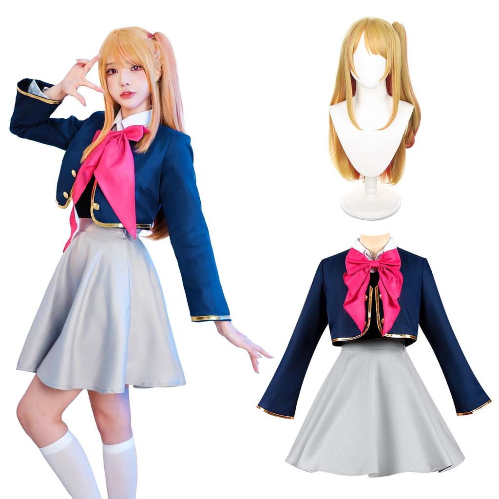 [CR ROLECOS] Hoshino Ruby Cosplay Costume with Wig, Anime/Manga, Halloween Costume, Idol Outfit, Event, Costume, Photo Shoot, XXL