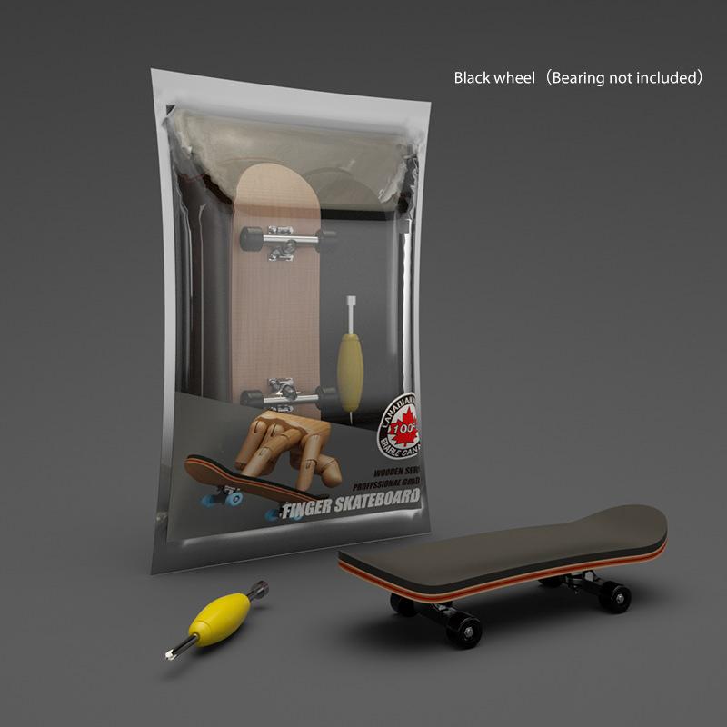 Finger Skateboard Wooden Fingerboard Toy Professional Stents Finger Skate Set