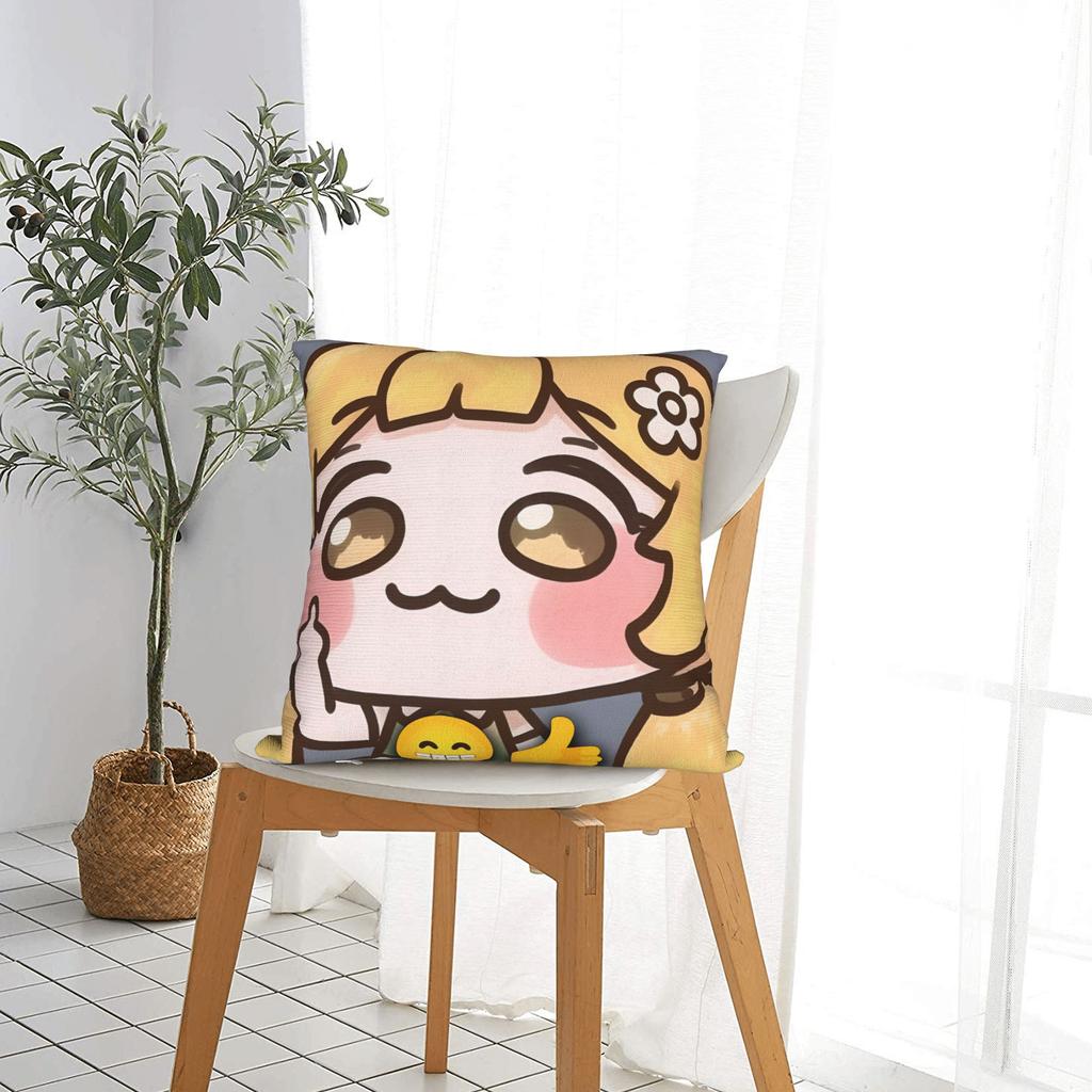 Pillow Cover Kawaii Gaming T-Trickcals Cute Funny Pillow Case For Sofa Home Decor Pillowcases