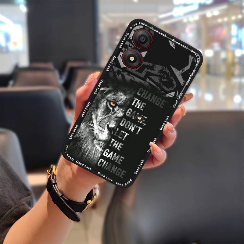 Silicone Phone Protector Phone Case For ZTE Blade A34 TPU Cute Graffiti Shockproof Anti-knock Durable Fashion Design