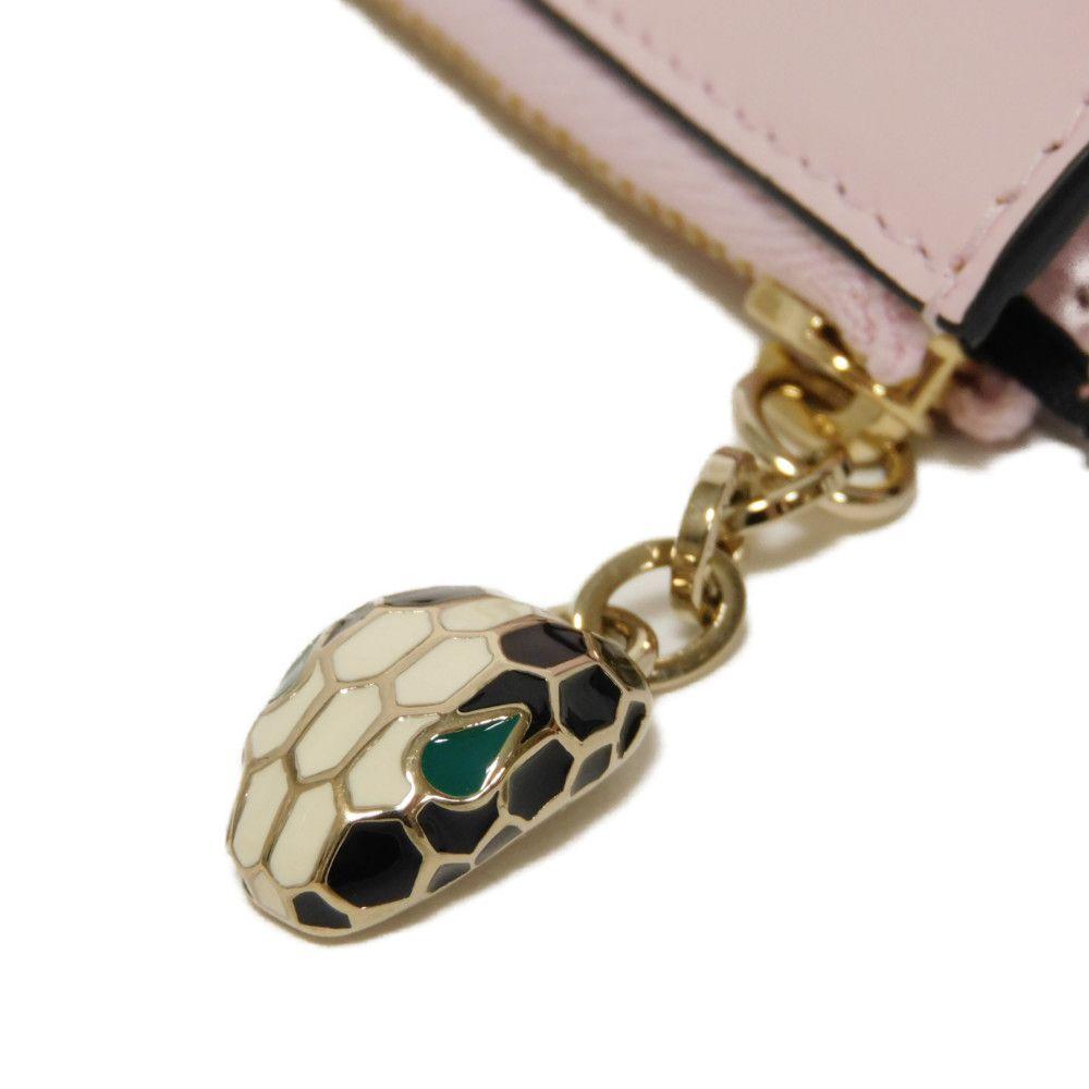 Used Serpenti Forever Compact Wallet (11679), 289061, 7942, Snakehead Bicolor RFID, Unused, Logo Pink, Women's from