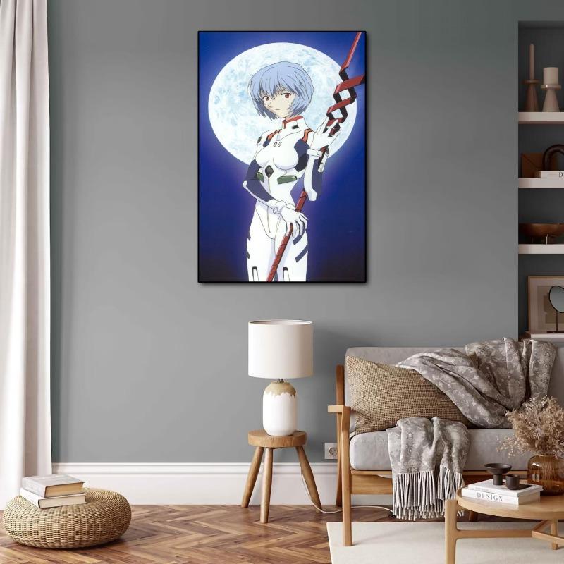 Rei Ayanami Anime Video Game Canvas Art Poster Modern Wall Decor for Family Bedroom HighQuality Print for Home Decor Stylish