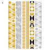 Golden Color Temporary Tattoos Waterproof Metallic Temporary Transferable Tattoos Tattoo Body Art Sticker Arm