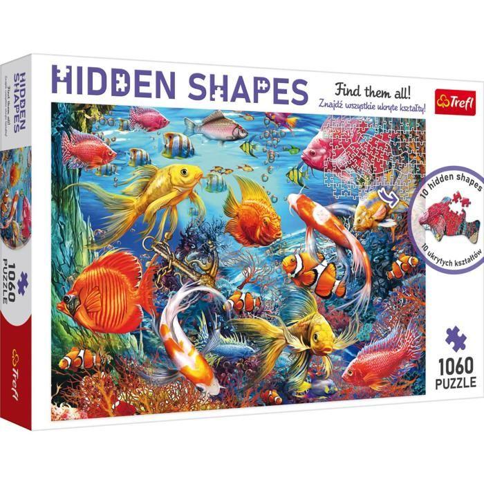 Puzzle 1060 pièces : hidden shapes : vie sous-marine