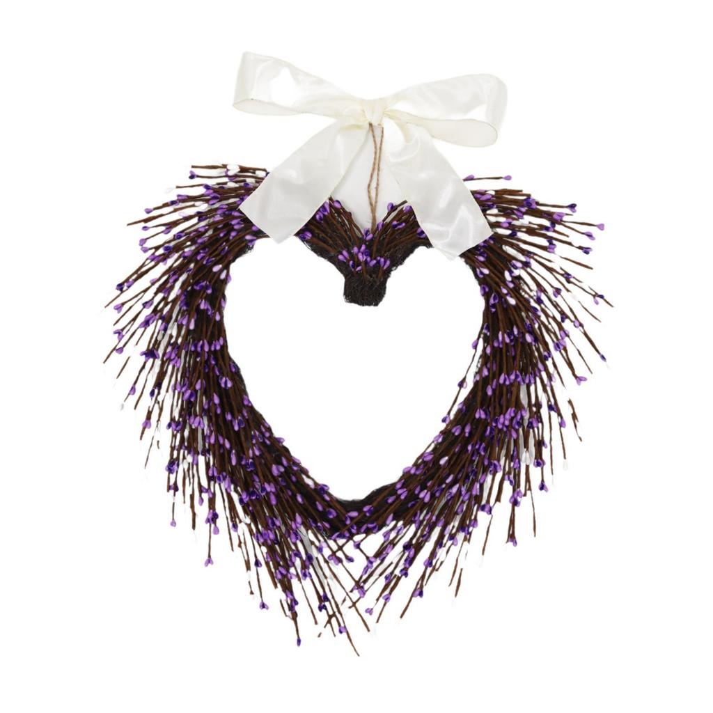 Heart Wreath Front Door Decoration with Berries Romantic Gift Valentines Day Wreath Valentines Wreaths for Home