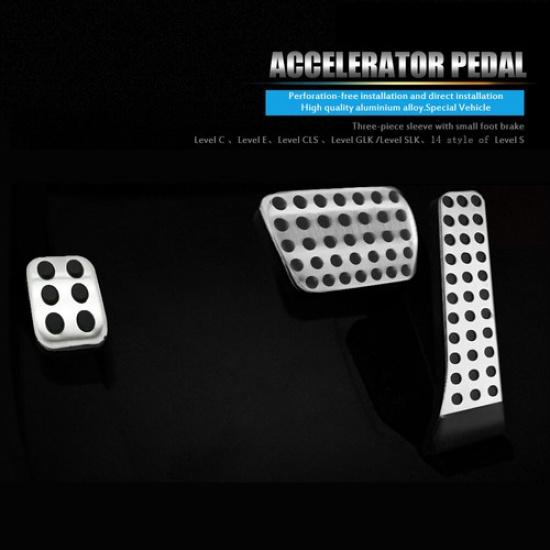 Accelerator Brake Footrest Pedals Pad Cover For Mercedes Benz C-Class 2015-2018