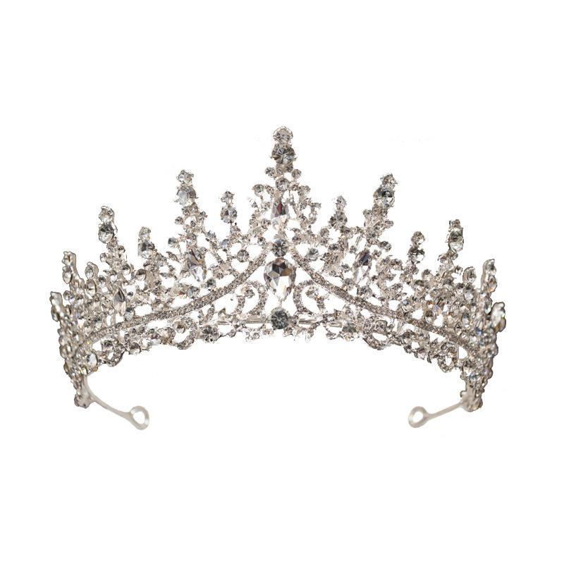 Diadema Corona Nuziale con Strass per Abito da Sera e Servizi Fotografici