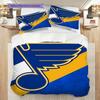 St. Louis Blues Pattern Bedding Quilt Set Quilt Cover Pillowcase Home Decoration Birthday Gift (1 * duvet cover + 2 * pillowcase, without core)
