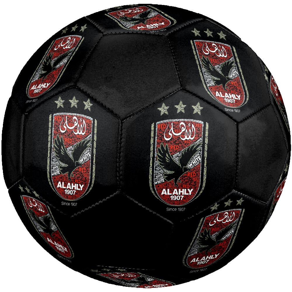 Al Ahly SC Size 5 Soccer Ball, Machine-Stitched PVC, Durable & High Bounce, All Ages Fit, Fan Merchandise, Matches & Outdoor Use.