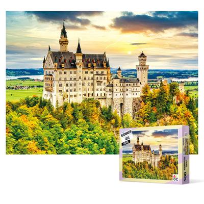 500-teiliges Puzzle - Sonnenuntergang auf Schloss Neuschwanstein, beliebtes koreanisches Puzzle