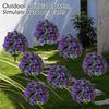 Artificial Outdoor Flowers, Simulated Outdoor Plants, Artificial Plants, Shaped Balls, Artificial Outdoor Set (2 ), With Ground, Suitable For Home Po