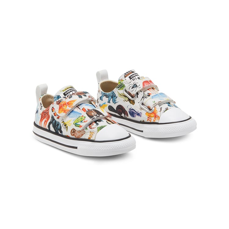 Converse All Star 2V Low top Skateboard Shoes White Multicolor Infant And Toddler 768463C