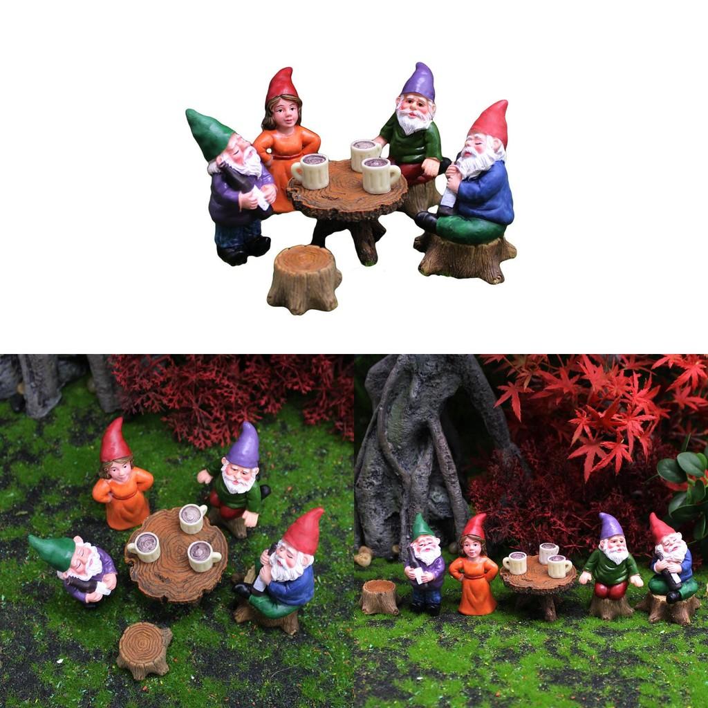 Resin Decorations Garden With Fantasy Dwarfs For Home And Patio Handicrafts