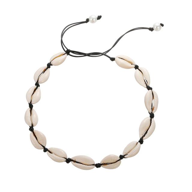 Conch Seashell Necklace Women Jewelry Summer Beach Shell Choker Bohemian Rope Cowrie Beaded Necklaces Handmade Collar Female