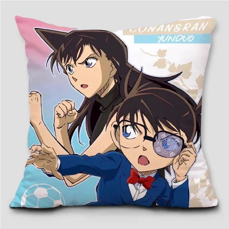 Garip Soyguncu Kidd Conan Yastık Adı Dedektif Conan Kudo Shinichi Gri Baskılı Yastık Kılıfı