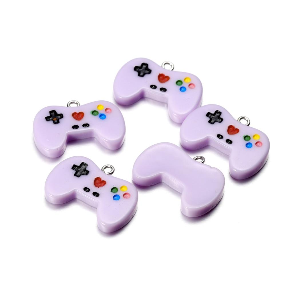 10Pcs/Lot Colorful Gamepad Resin Charms Cute Pendants for DIY Keychain Earings Necklace Pendant  Jewlery Making Accessories