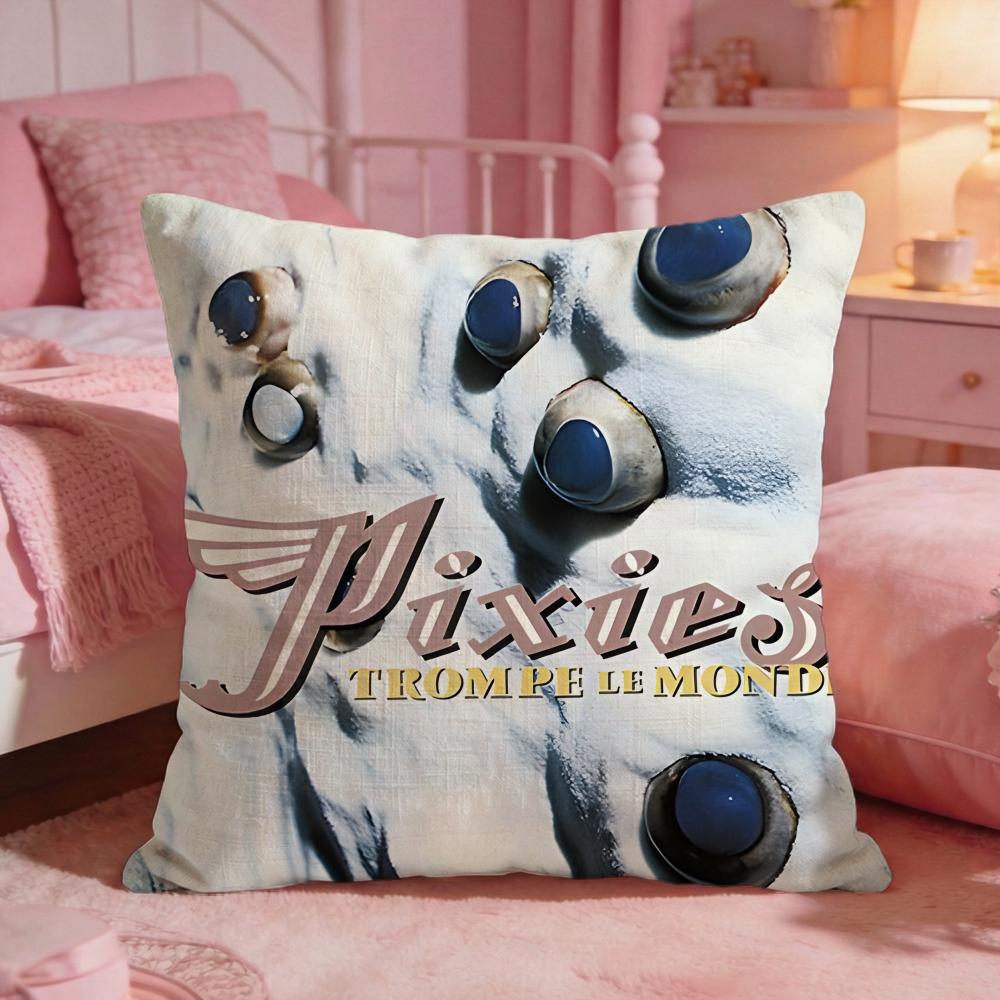 Band PPixies Cushion Cover Premium Comfort Reversible Pillow Cove Two In One Design For Any Room Car Interior