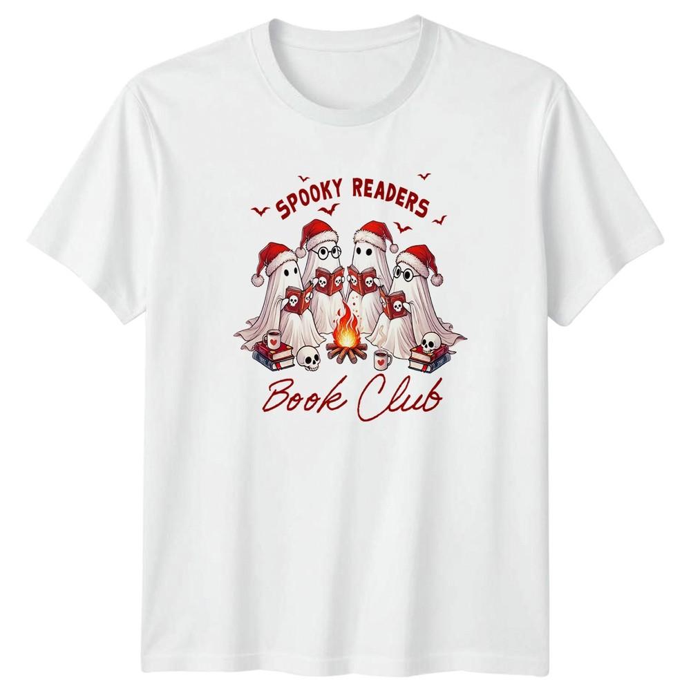 Spooky Readers Book Club TShirt Halloween Christmas Mashup Reading Gift 2026 S
