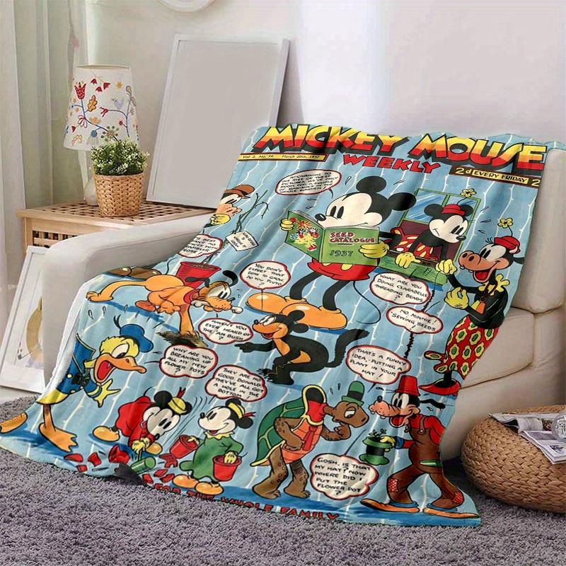 

1pc Mickey Mouse Weekly: Fun for the Whole Family Perfect for Home Decor, Couch Blanket, Outdoor, Gift Idea, Flannel Throw, Bedroom, Living 80cmx120cm