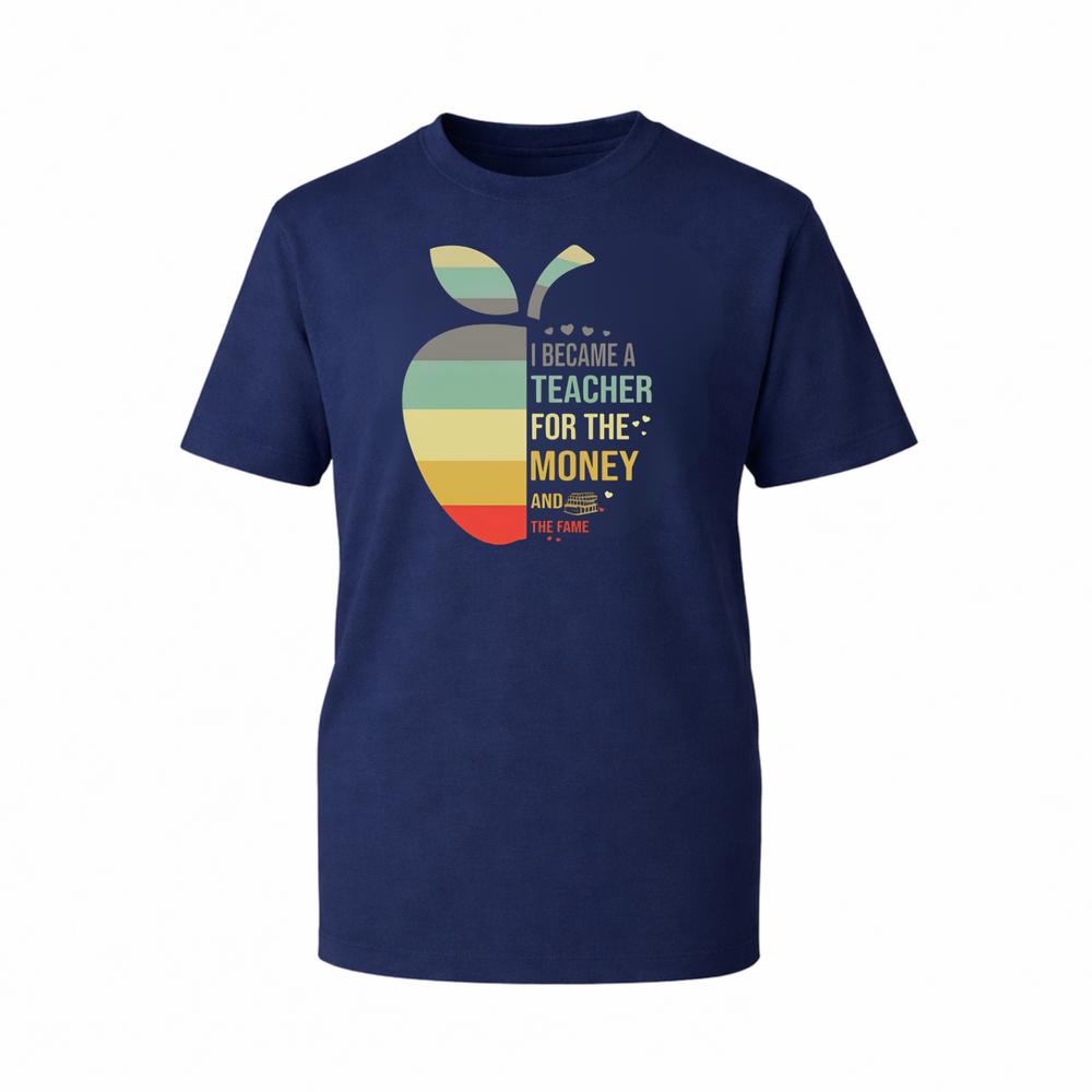 Retro Apple Teacher Graphic TShirt Funny Teachers Day Unisex Novelty Gift Tee S