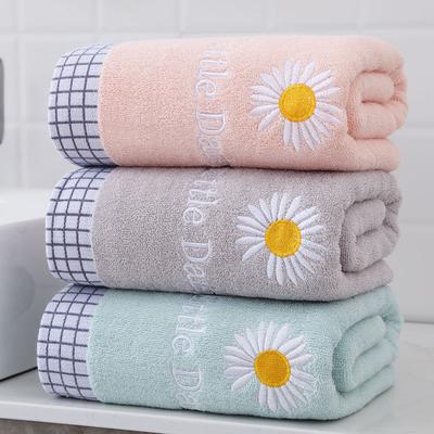 Asciugamano Daisy in Puro Cotone per Adulti, Detergente Viso per Uso Domestico e Quotidiano, Morbido e Assorbente
