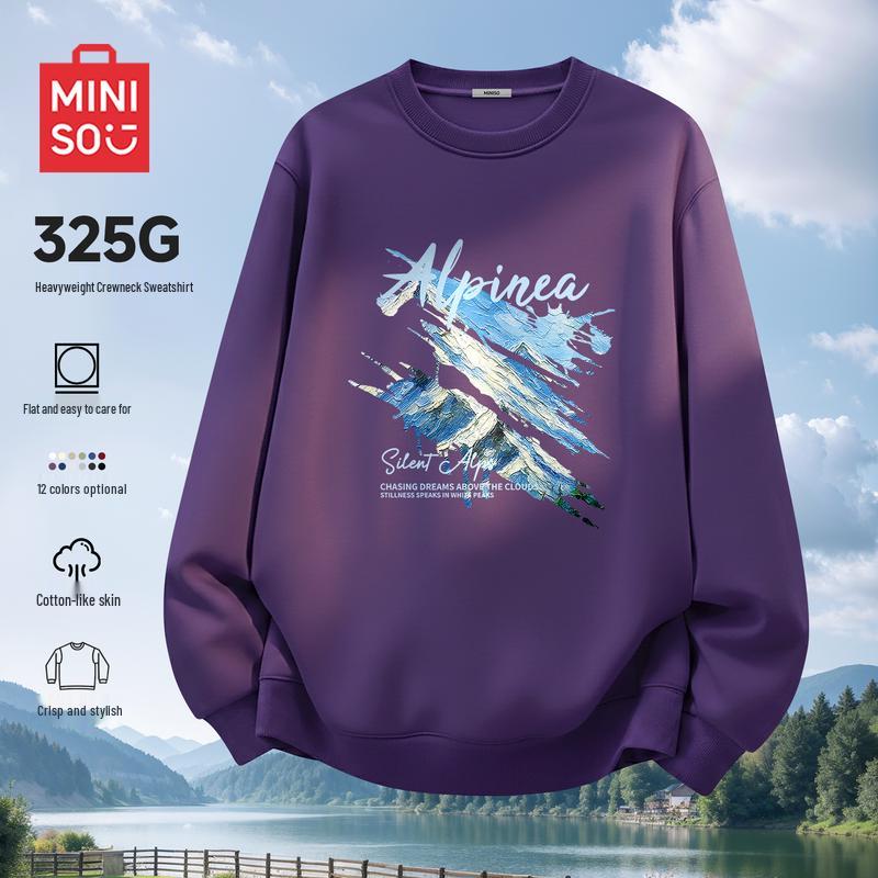 MINISO Men's Crew Neck Pullover Sweatshirt