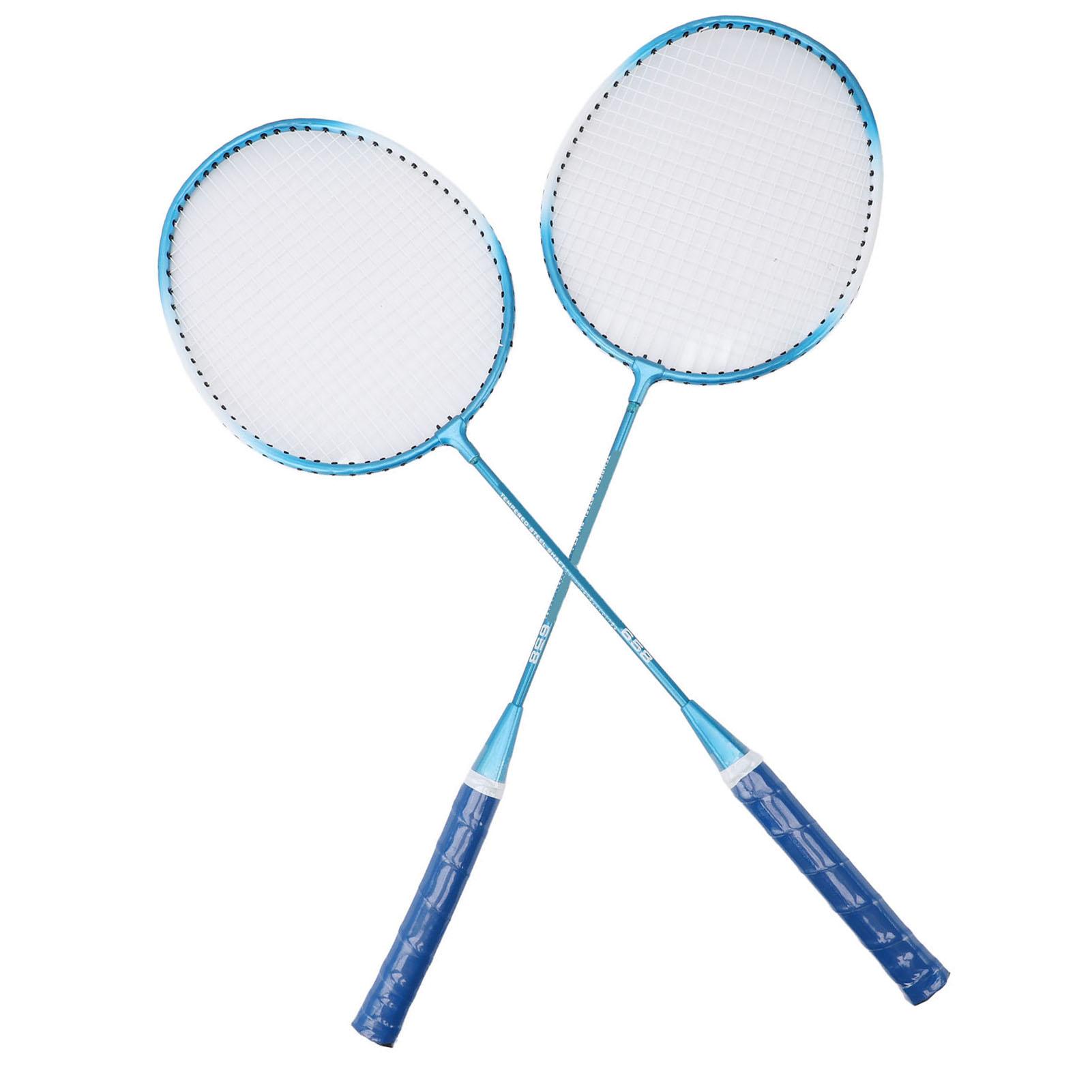 Badminton Set Iron Alloy Incrsed Ar Shock Absorption Lightweight Badminton Racket Set for Beginner Children Adults