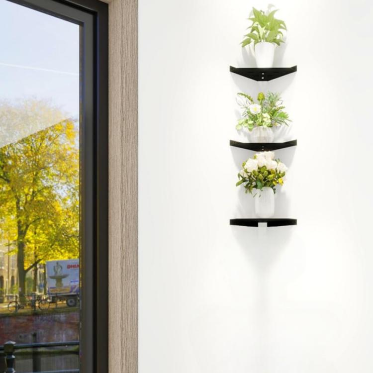 Wall-Mounted Acrylic Corner Shelf Triangular Storage Rack