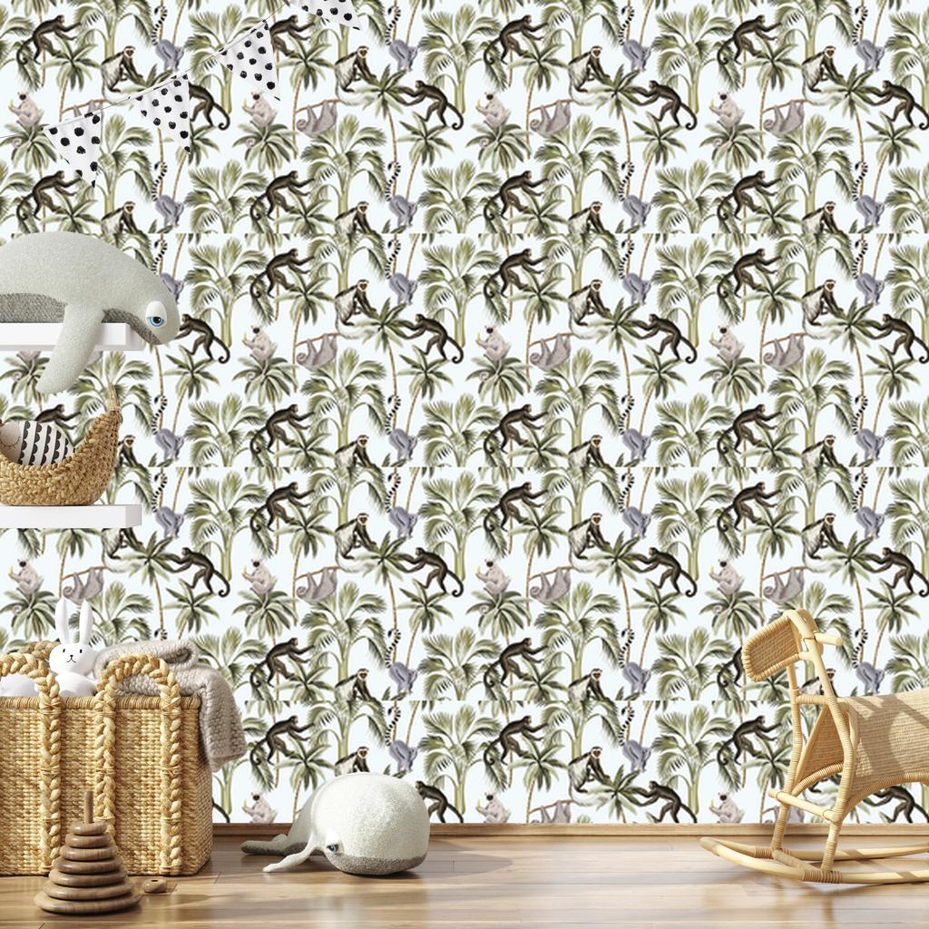 Wild Animals and Trees Wallpaper for Living Room and Bedroom 50x1000