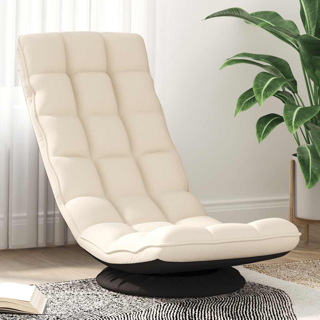 Floor Chair Swivel Linen 70 x 51 x 79 cm