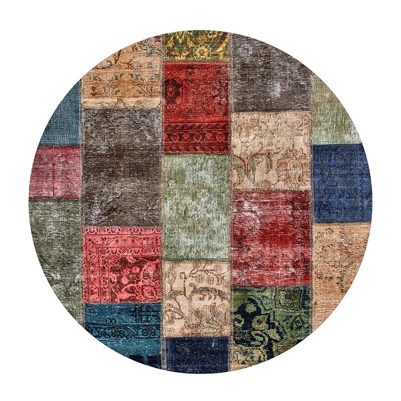 Living Room Carpet Retro Ethnic Style Carpets Machine Washable American Home Decoration Rug Persian Bedroom Bedside Floor Mat