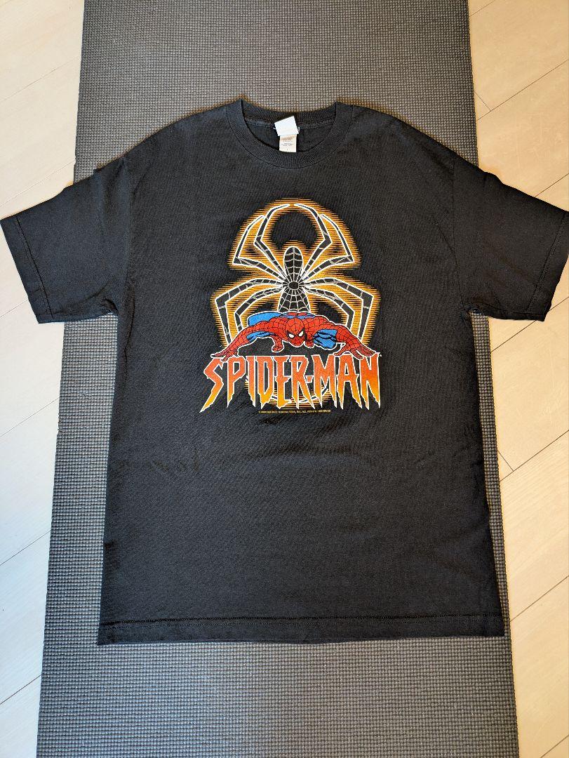 

[USED] Official Spider-Man T-shirt, 2002 copyright reproduction design, size L