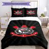 Sport Club Football Crest Printed Pattern Duvet Cover Set – includes 1 duvet cover and 2 matching pillowcases Bedroom decor Christmas gifts