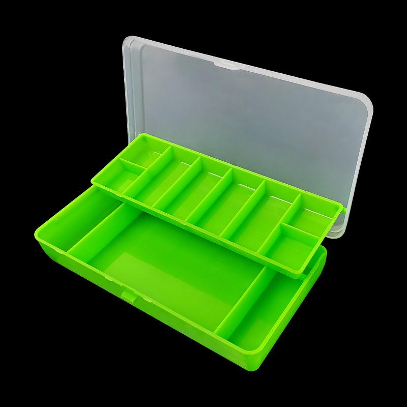 

Two-color foldable double-layer lure box11Fishing accessories set box, fishing tools, bait storage box, foreign trade dropshippi зелёный