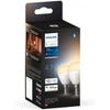 PHILIPS HUE Hue White Ambiance Spherical - Connected E14 Bulb - (2-pack) - 929003573702