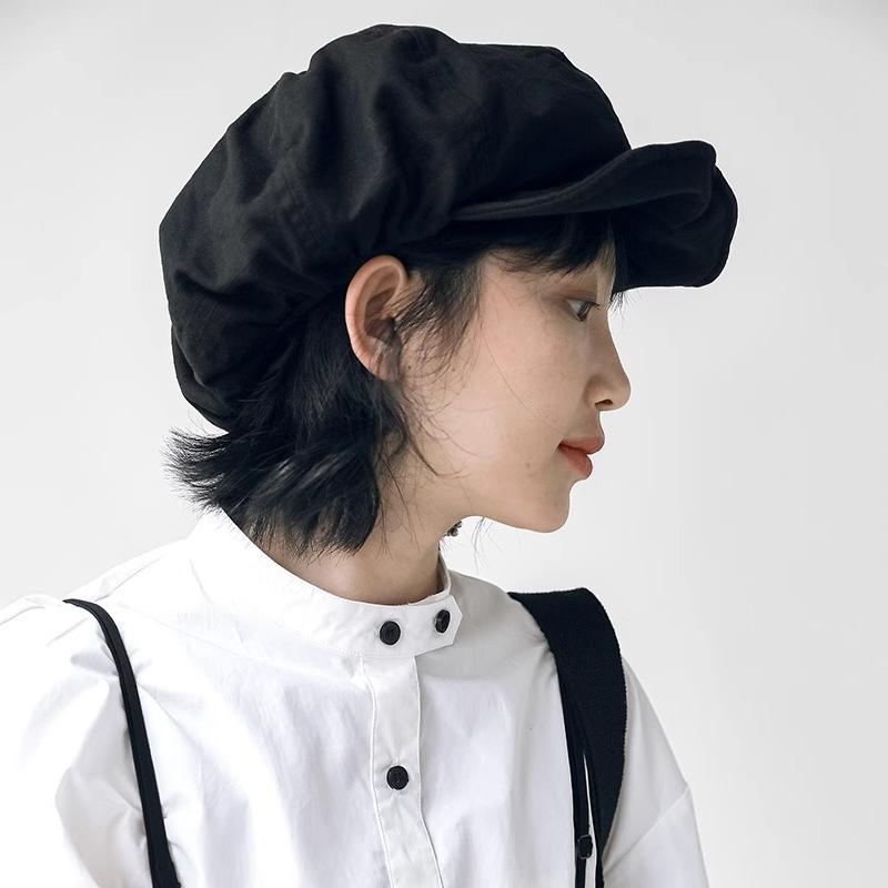 Beret Retro Cloud Hat Women's Face Show Small Artistic Painter Hat Versatile Simple Vintage Short Eaves