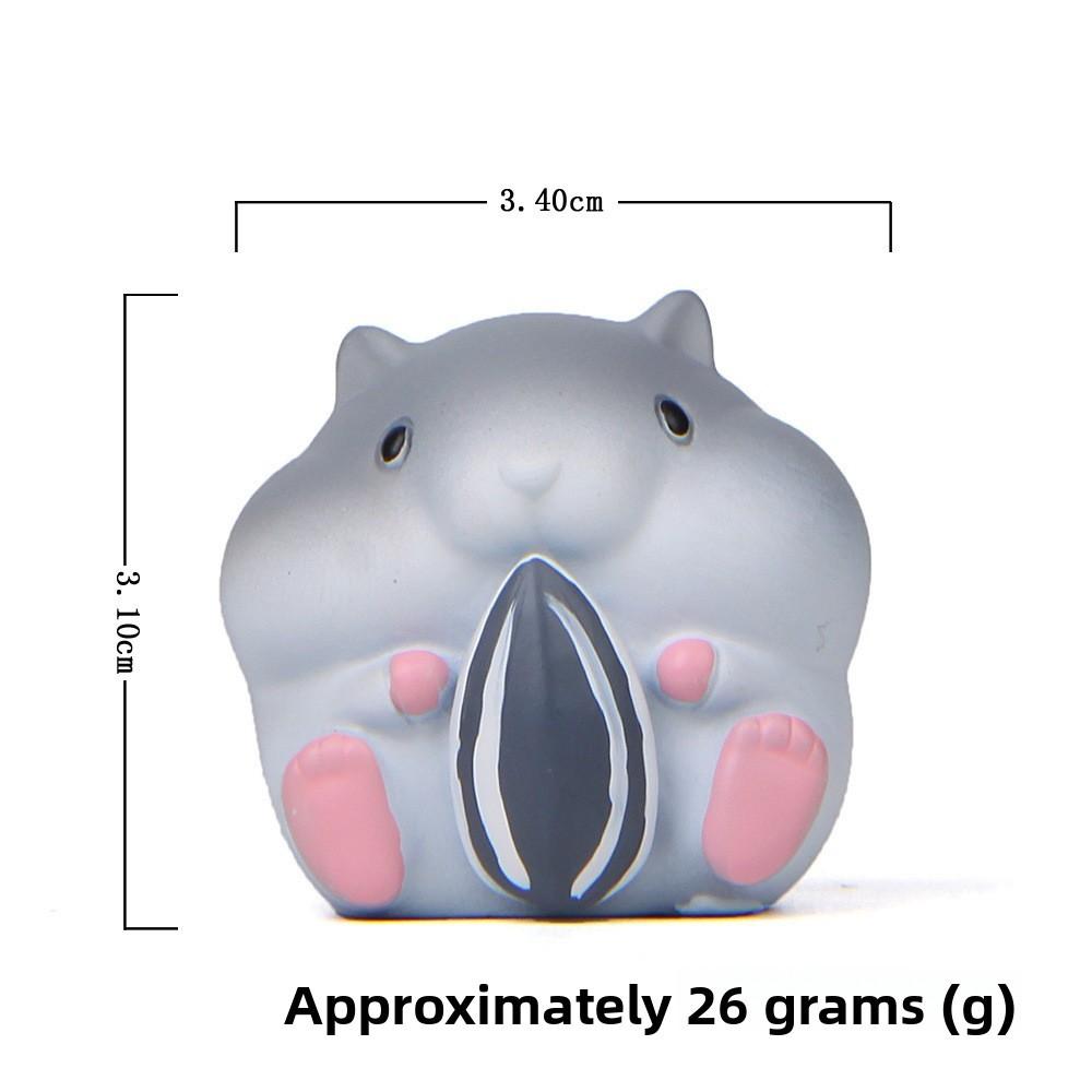Resin Cartoon Hamster Figurine With Foodthemed Design For Gift Giving And Home Decor
