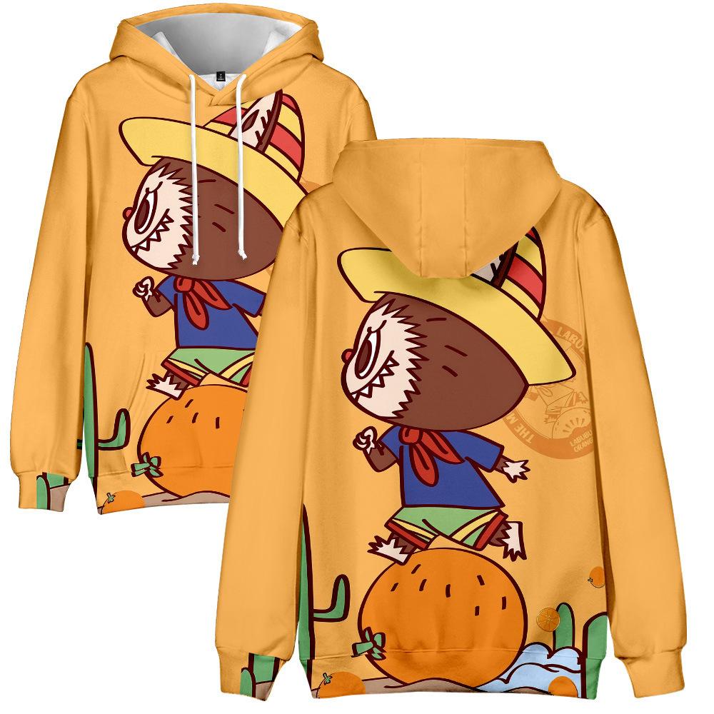 12 spalvų LABUBU su spauda vyriški moteriški džemperiai su gobtuvu, kasdienis užtraukiamas džemperis, madingi džemperiai, hiphopo džemperis, drabužiai