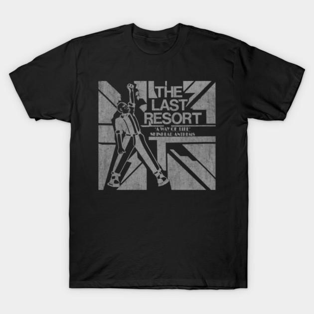 Asian Size Men Black Print T-shirt Last-Resort-Bandlast-Resort-Band No-Cut Print Cotton Tshirt S чёрный
