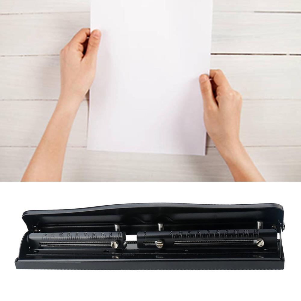 Adjustable Spacing 3 Hole Puncher Metal Hole Punch Adjustable Adjustable Hole Punch Desktop Use