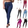 Κολάν Τζιν Ελαστικό Slim Fit Γυναικεία Ψηλόμετρα Skinny Τζιν Καθημερινό Γραφείου Παντελόνι Πλήρους Μήκους Κλείσιμο με Κουμπί και Φερμουάρ